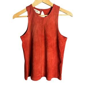 Jakett New York Evelyn Suede Tank Top Cayenne Size S NWT